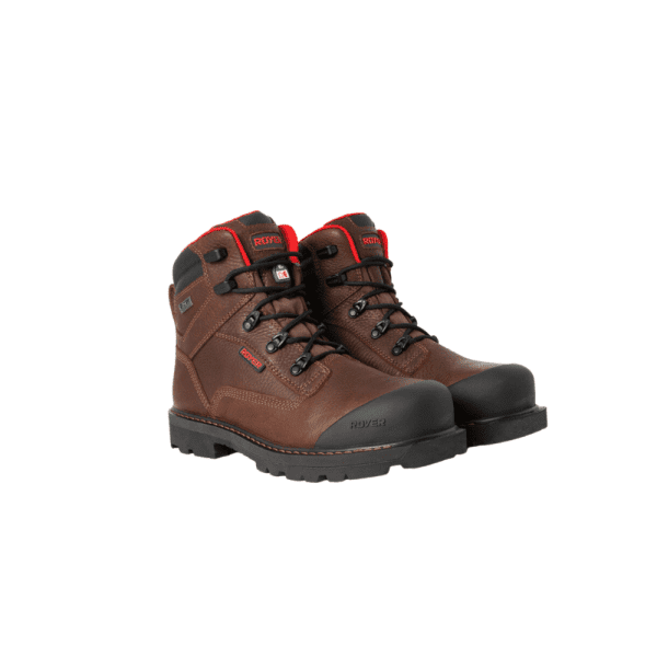 Royer 8820RT REVOLT R-DRY 6" waterproof all-leather wide work boots with traction sole. Color: Redwood. | IGO Pro