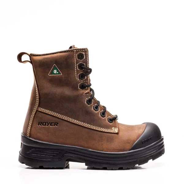 Royer 6020QD 4-DENSITY THINSULATE 8" insulated leather work boots. Color: Brown. | IGO Pro