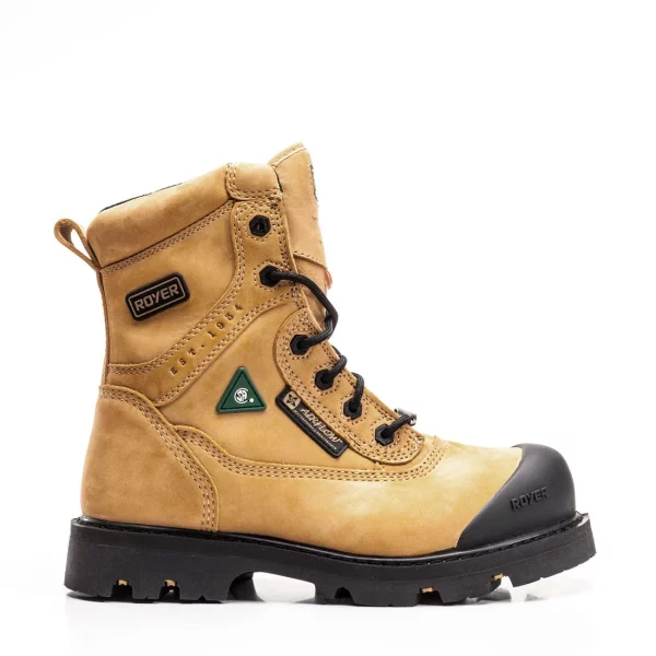 Royer 8610FLX FLX AIRFLOW 8" work boots with waterproof membrane and abrasion-resistant fabric. Color: Wheat. | IGO Pro